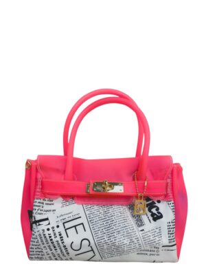 NEON NEWSPAPER MINI JELLY BAG