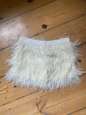 OSTRICH FEATHER MINI SKIRT